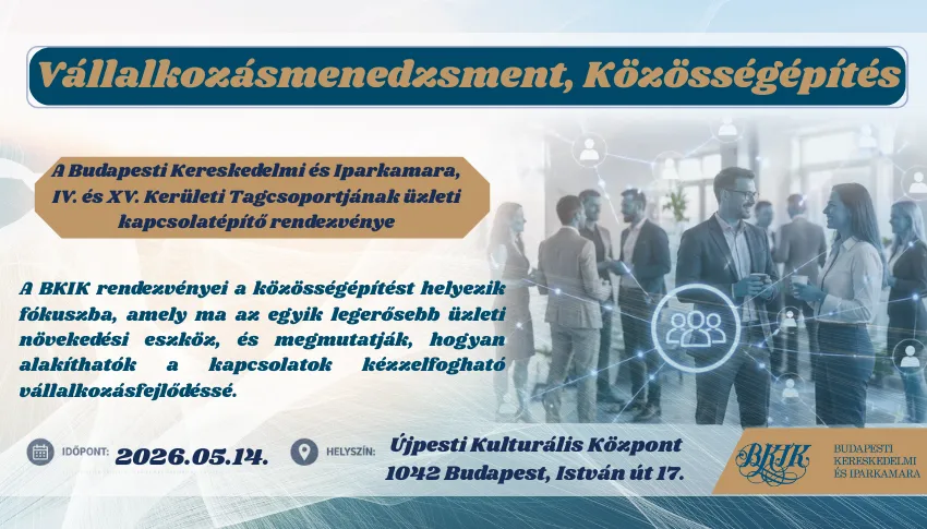 Vállalkozásmenedzsment, közösségépítés