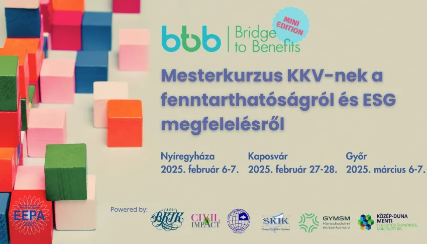 Mesterkurzus kkv-knek a fenntarthatóságról és ESG megfelelésről - Győr