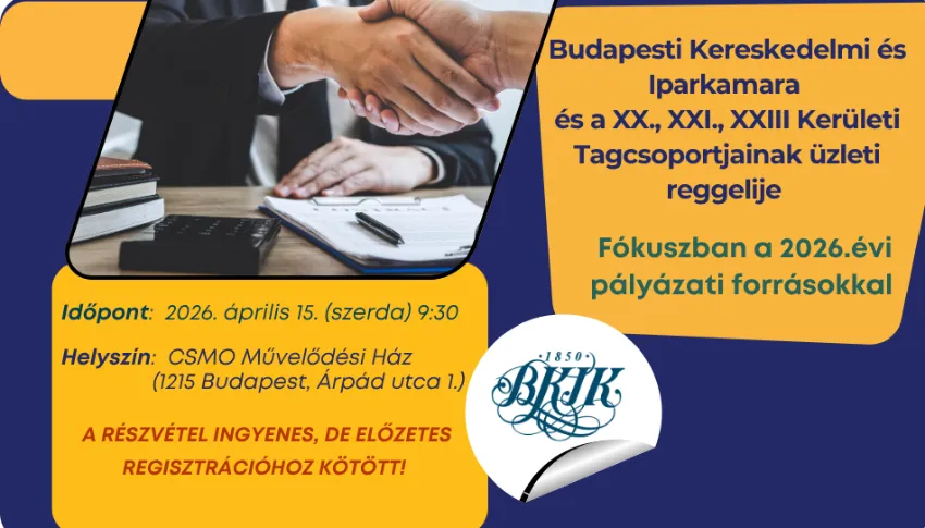 Üzleti reggeli fókuszban a 2026. évi pályázati forrásokkal 