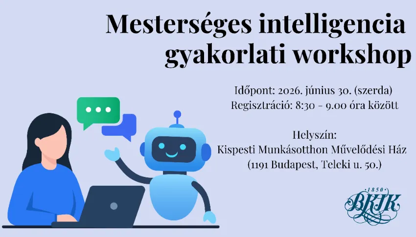 XIX. Kerületi Tagcsoport: Mesterséges intelligencia gyakorlati workshop