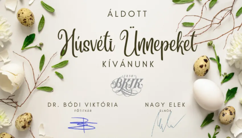Áldott Húsvétot kíván a Budapesti Kereskedelmi és Iparkamara!