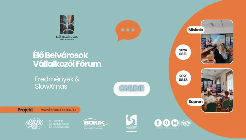 Folytatódik az Élő Belvárosok program - online vállalkozói fórumok Miskolcon és Sopronban