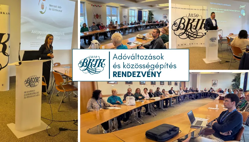 Adóváltozások és közösségépítés - két aktuális és hasznos előadás egy rendezvényen a BKIK szervezésében