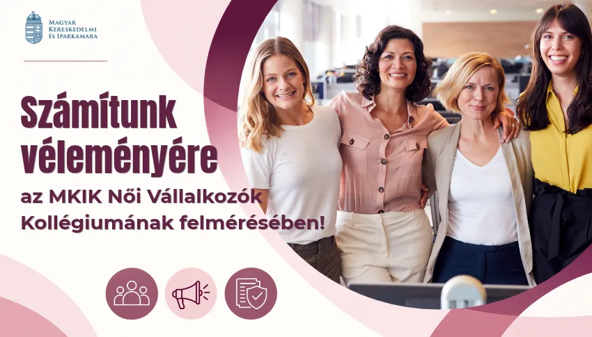 Számítunk véleményére a MKIK Női Vállalkozók Kollégiumának felmérésében!