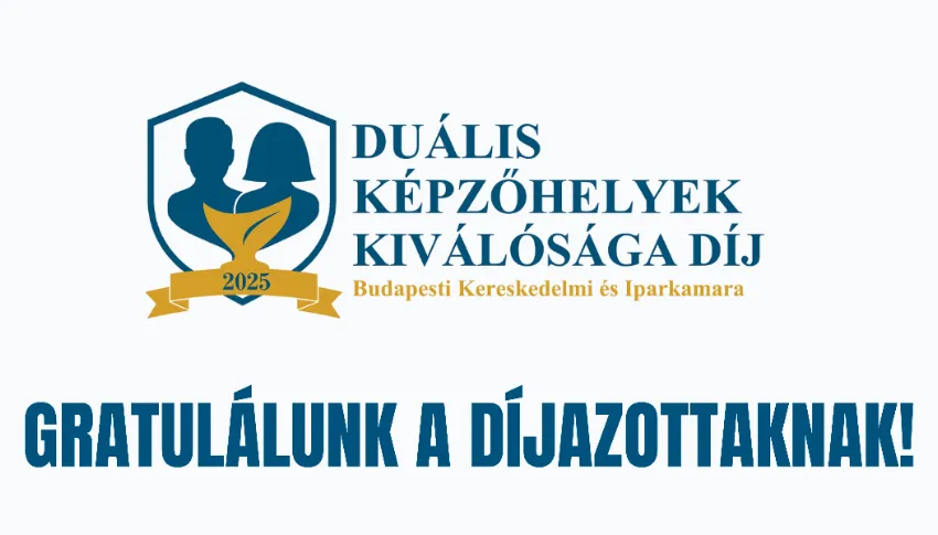 Duális Képzőhelyek Kiválósági Díja: itt vannak a BKIK első díjazottjai!