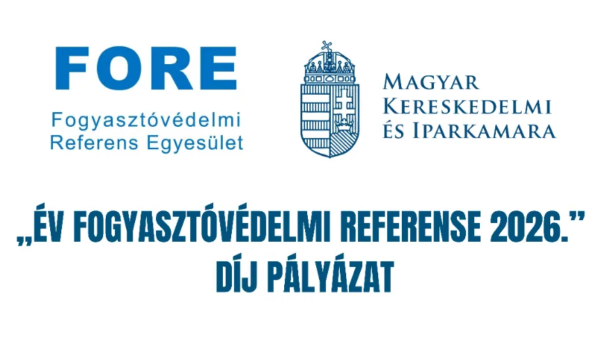 „Év fogyasztóvédelmi referense 2026.” díj pályázat