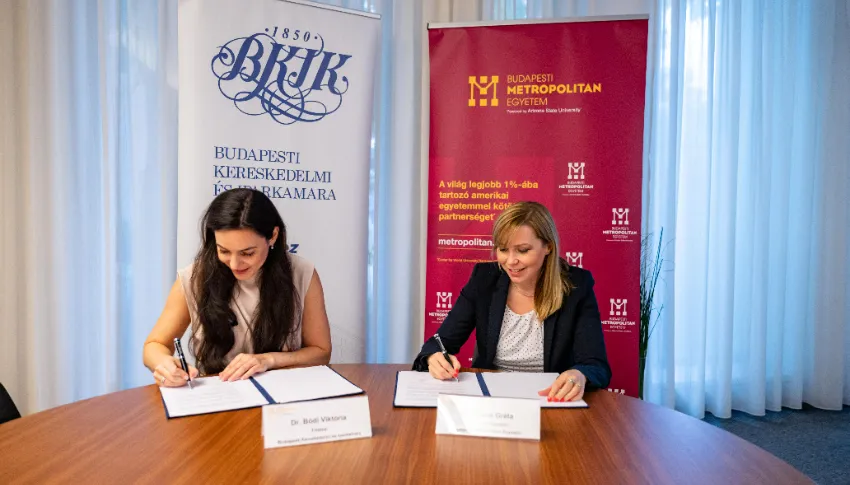 Stratégiai együttműködési megállapodást kötött a Budapesti Metropolitan Egyetem és a Budapesti Kereskedelmi és Iparkamara